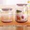 Handmade airtight glass jars with lids for herbs, spices,grains