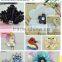 2016 black sequin handmade iron on 3d flower applique WPHB-002