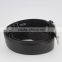 Classical sample style Man black PU leather belt with shiny silver metal accessories in YiWu