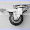 Braked swivel caster with roller bearing