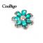 Fashion Jewelry Crystal Rhinestone Seven Petals Brooch Pin Crazing Arcylic Stone Girls Party Promotion Gift Appreal Accessories