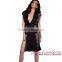 Black Open Side Lace Chiffon Kaftan ladies sleeping night gown