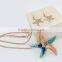 Top beautiful starfish multi color measle pendant necklace,Handwork avon starfish fashion dubai gold jewelry necklace