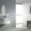 High gloss white with chrome decoractive cube modern bathroom vanity
