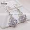 silver jewelry silver earring with dangle crystal earring jewelry