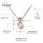 Costume jewelry pink pearl beaded pendant necklace copper chain ring and earring jewellry set