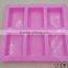 High Quality DIY Pink Square Shape Silicone Soap Mould Chocolate Mould Baking Tools