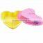 2016 Dongguan colorful silicone heart shape cakes for DIY