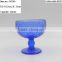 press glass Wine goblet,Hiball,DOF, sundae cup in Cobalt blue color with Knit embossed patern