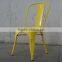 Vintage Retro Style Metal Industrial Colorful Chair for Cafe Bar Bistro