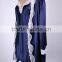 Blue Lace Silk Sleepwear bathrobe Gown Sets