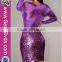 2016 Sexy Shiny design Long Sleeve One-piece Clubwear