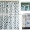 fashion and luxury Ocean design Fabric shower curtain with 12pcs resin hooks
