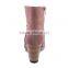 spring and autumn fashion vintage women's thick heel boots solid color nubuck leather side zipper women boots with a single