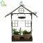 Vintage Rustic Chic Bird House Metal Planter