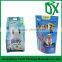 New products 2016 customized printed clear window BOPP plastic stand up pouch with zipper for dog food packaging