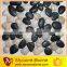 Polished black round pebble