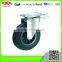 150mm-200mm Black Rubber Casters With Plastic Center