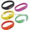 Cheapest usb bracelet 32GB, wholesale usb bracelet silicone promotional oem bracelet usb pen drive