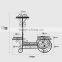 Garbagemall Wrought Iron Flower Basket Hanging Multilayer Landing Flower Shelf Living Room Balcony Plant Stands