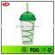 16oz bpa free double wall plastic tumbler with dome lid and swirl straw