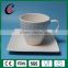 Wholesale embossed ceramic coffee cup and saucer set with europe style