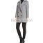 Wholesale autumn winter fashion double breasted woolen grey women casual overcoat