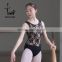 2016 latest women slim solid lace ballet tank leotard with high back