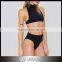 New Hot Black Mesh High Neck Halter Top Bikini