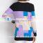 15STC6705 color block bamboo cardigan
