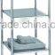 4 tier arch type metal steel tube storage rack chrome
