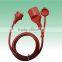 European style ip44 extension cord/rubber waterproof extension leads