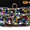 Colorful crystal handbag with rhinestone honding so charming on hand for wedding