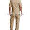 China supplier 60% cotton 40% polyester poplin fire retardant Large back pockets Men's Short Sleeve khaki Coverall