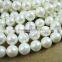 16inch strand 8MM white round shell pearl beads,loose pearl beads 3021034