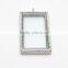 Rectangular Glass Lockets Made of 316L Stainless Steel Wholesale