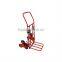 Stair climbing hand trolley with six wheels