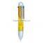 Fashional multifunction plastic ball pen 6 in 1 ballpoint pen