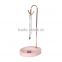 Plating gold metal hanger with concrete rack stand base for jewelry display