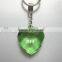 2015 China different color acrylic clear hanging decoration transparency heart with key ring