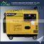 5KW silent diesel generator with 186FA engine,air cooled,small genset for homeuse