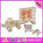 2016 new design lovely pink baby handmade wooden toy cars W04A310