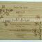 laser cutting wood bamboo card for invitation