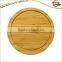 Factory round bamboo cheese board set with knives set