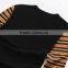 2016 men's stripe design sweater 100%wool round neck