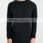 comfortable wearing longline autumn bottom t shirt custom plain black long sleeves oversized t shirt for man