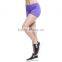 Pure color Mesh-Paneled women sexy Workout Shorts, yoga short pants