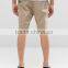 High Quality Latest Custom Three Pockets Men's Khaki Slim Fit 97% Cotton 3% Elastane Stretch Twill Zip Fly Casual Shorts Pant