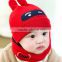 TC17002 wholesale cute baby winter hat new fashion long knitted pattern baby beanie hat