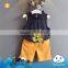 SS-978G Wholesale Clothes Turkey 2017 summer Girls Ruffles Tops+Yellow Pants Kids Loose clothing set